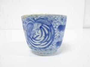 古伊万里　染付　鳳凰紋　お猪口